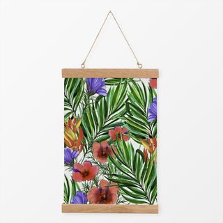 Textilposter Tropische Blumen