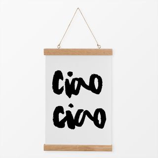 Textilposter Ciao Ciao Lettering