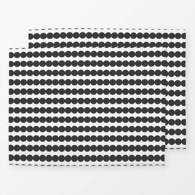Tischset Punkte Schwarz-Grau