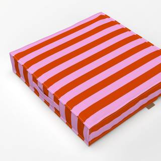 Bodenkissen Blush Tangerine Stripes
