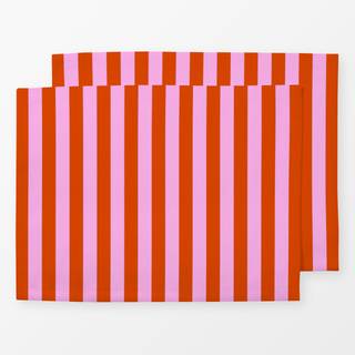 Tischset Blush Tangerine Stripes