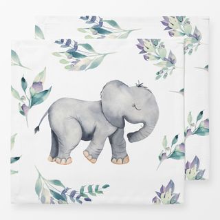 Servietten Kleiner Elefant und Blüten