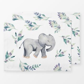 Tischset Kleiner Elefant und Blüten
