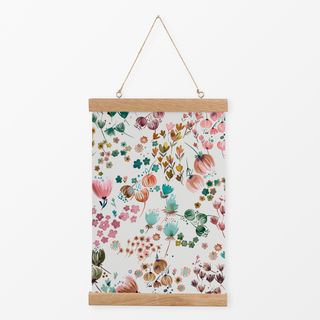 Textilposter Dry Floral Buds Pastel
