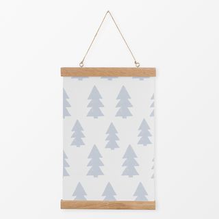 Textilposter Cozy Christmas Forest White