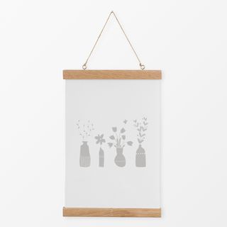 Textilposter Wiesenblumen in Vase 2