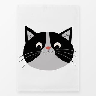 Geschirrtücher Freundliche Katze Schwarz Weiß