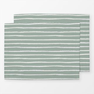 Tischset Stripes Streifen naturals grün
