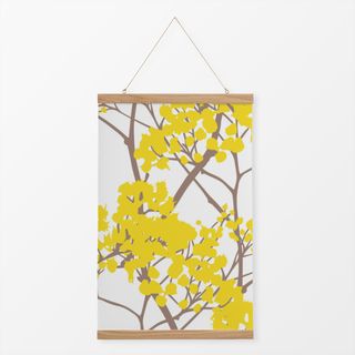 Textilposter Branches Yellow