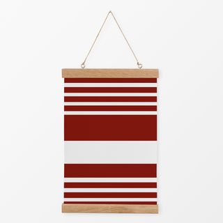Textilposter Horizontale Streifen rot
