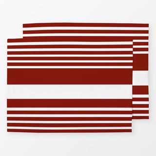 Tischset Horizontale Streifen rot