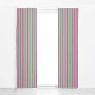 Flächenvorhang Bold Stripes green and pink