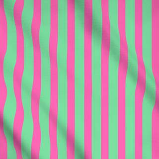 Meterware Bold Stripes green and pink