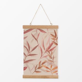 Textilposter Blush Pink Tropical leaves