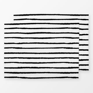 Tischset Stripes Streifen schwarzweiss