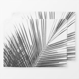 Tischset Minimalist schwarz Palmenblatt
