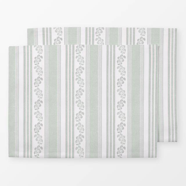 TischsetVintage stripes sage white