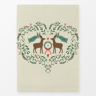 Geschirrtücher Merry Christmas Deer Offwhite