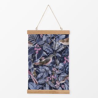 Textilposter Vögel im Herbstwald 2