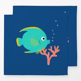Servietten Engelfisch blau