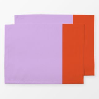 Tischset Colorblocking Lila & Rot
