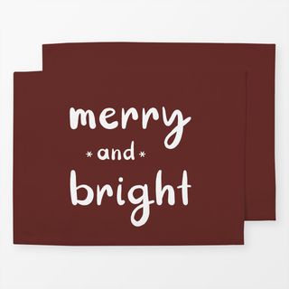 Tischset Merry And Bright brick red