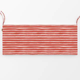 Bankauflage Aquarell Streifen Erdbeere Rot