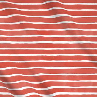 Meterware Aquarell Streifen Erdbeere Rot