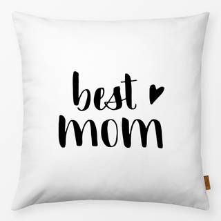 Kissen Best Mom schwarz weiß