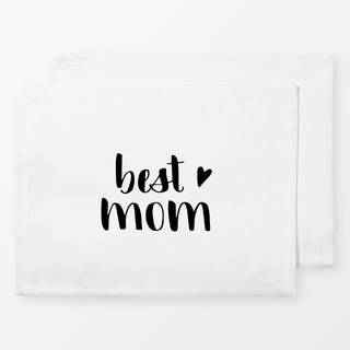 Tischset Best Mom schwarz weiß