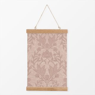 Textilposter Rosa Botanisch Florale Damask