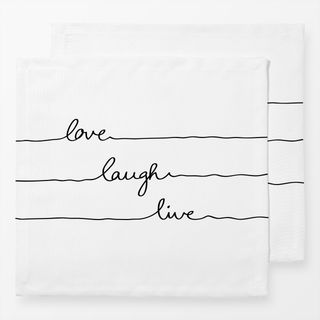 Servietten Love Laugh Live