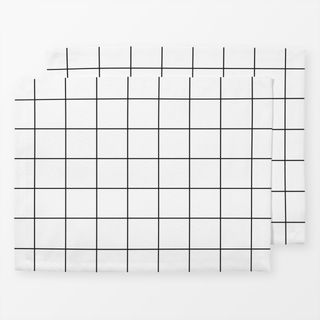 Tischset Memphis Grid Black On White