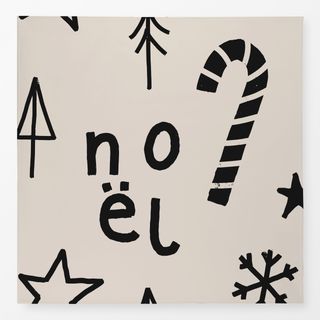Tischdecke Noel Allover Pattern Black