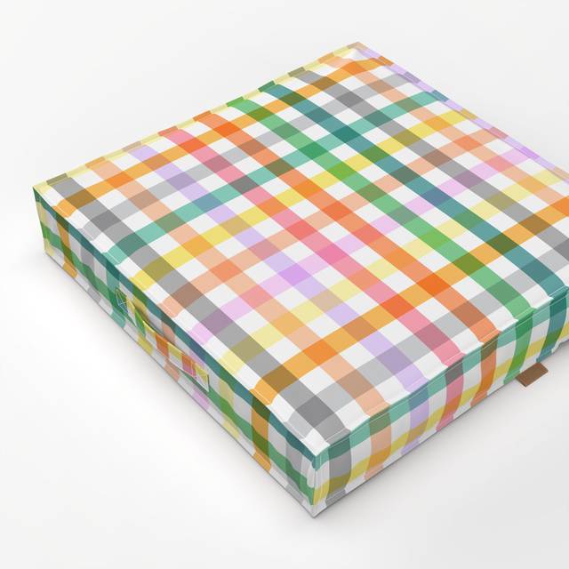 Bodenkissen Gingham Spring Colorful Picnic