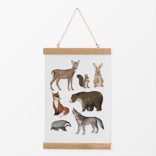 Textilposter forest animals