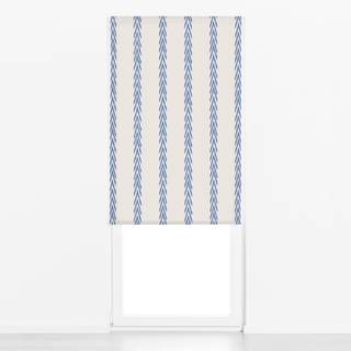 Raffrollo Stripes Ikat Blue