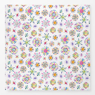 Tischdecke Winter Snow Stars Crystals