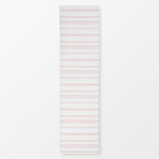 Tischläufer Streifen weiß rosa