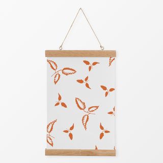 Textilposter Orangefarbene Blätter