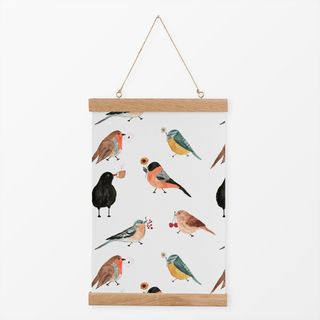 Textilposter Vögel