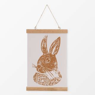 Textilposter Bunny rostbraun