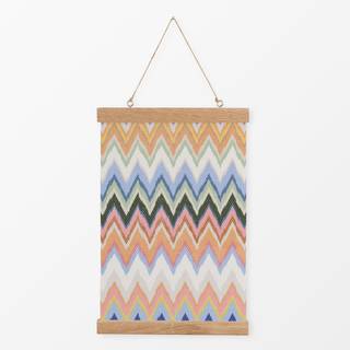 Textilposter Chevron Ikat Multicolor