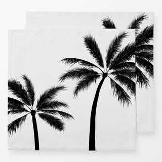 Servietten Tropical Palms black