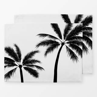 Tischset Tropical Palms black