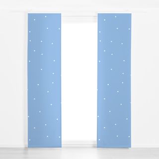 Flächenvorhang Salz Punkte Amalfi Blau