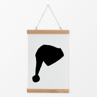 Textilposter Weihnachtsmütze