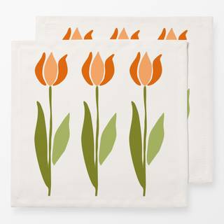Servietten Orange tulips