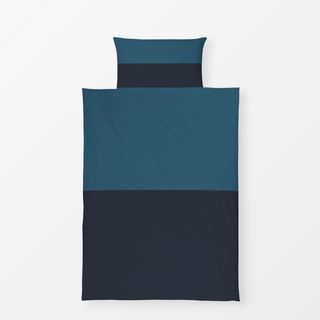 Bettwäsche Colorblocking Blau