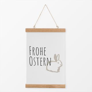 Textilposter Frohe Ostern Hase